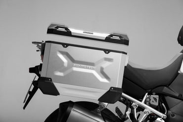 SW-Motech TRAX ADV Left Side Motorcycle Case Aluminum 45 Litre Silver