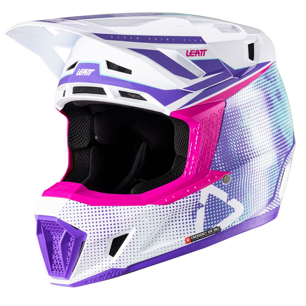 Leatt 2026 Motocross Helmet 7.5 Purple & 4.5 Goggles