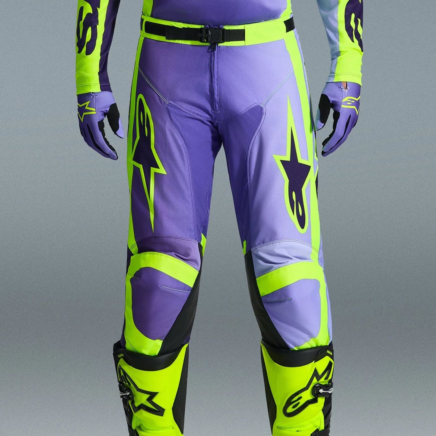 Alpinestars 2026 Racer Portl Motocross Pants Purple Yellow Flo