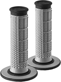 Renthal Dual Compound Tapered Half Waffle Grips Grey Black MX Enduro