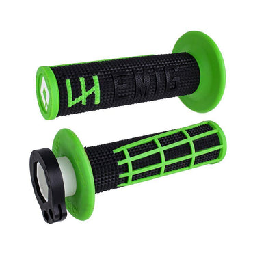 ODI EMIG 2.0 Lock On Grip Black Green For KTM EXC-F 500 2016-2025