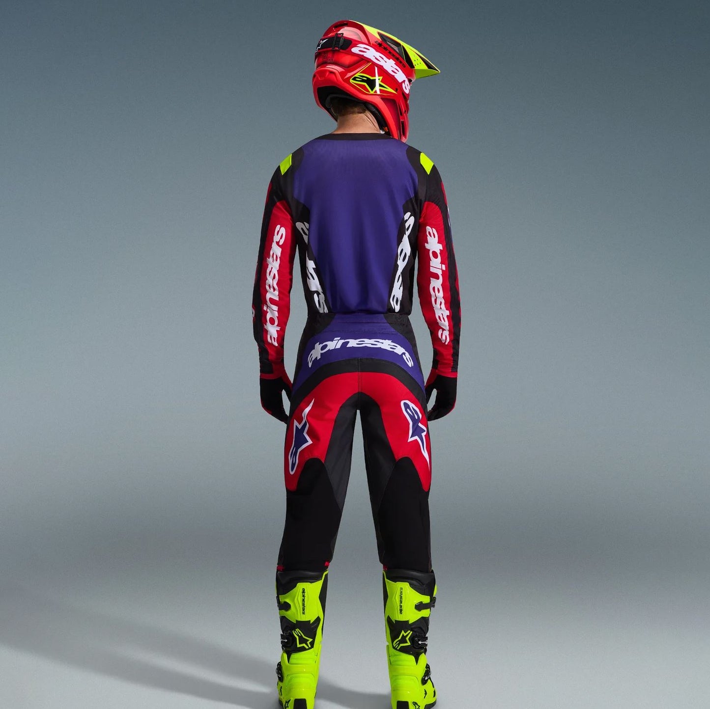 Alpinestars 2026 Fluid Grid Motocross Combo Kit Red Black Purple
