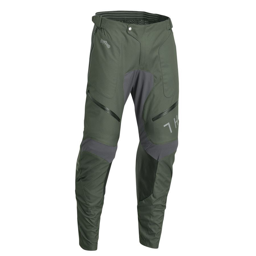 Thor 2025 Terrain In The Boot Army Green Charcoal Enduro Pants