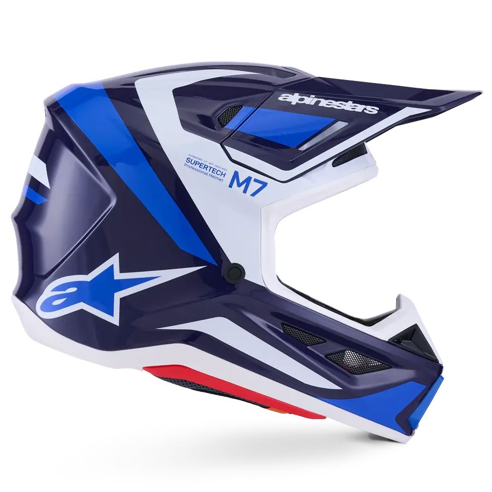 Alpinestars 2026 SM7 Rise Motocross Helmet Blue White