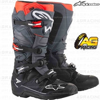 Alpinestars Tech 7 Enduro Boot Boots Black Grey Red Fluo Enduro