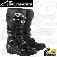 Alpinestars Tech 7 Enduro Boots Drystar Black Grey Waterproof Grip Sole