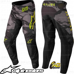 Alpinestars Racer Tactical Black Gray Grey Camo Yellow Fluo Pants Trousers