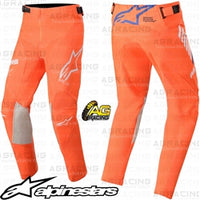 Alpinestars  Racer Tech Orange Fluo White Blue Pants Youth Children's Trousers
