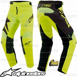 Alpinestars Racer Factory Black Yellow Fluo Youth Children's Pants Trousers