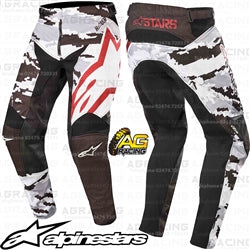 Alpinestars  Racer Tactical Black Grey Camo Red Fluo Youth Children's Pants Trousers