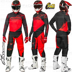 Alpinestars 2022 Racer Supermatic Black Bright Red Combo Kit