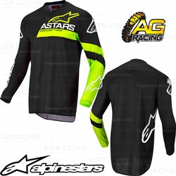 Alpinestars  Racer Chaser Black Yellow Fluo Youth Children's Race Jersey