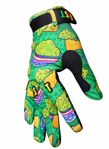 Fist Chips N' Guac Green Adult Gloves Motocross MTB Quad