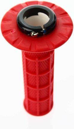 ODI Half Waffle MX Lock-On Grip Set Red For Husqvarna FC 350 2016-2025