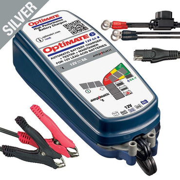Optimate 6 Ampmatic Silver 6A Battery Charger Optimiser