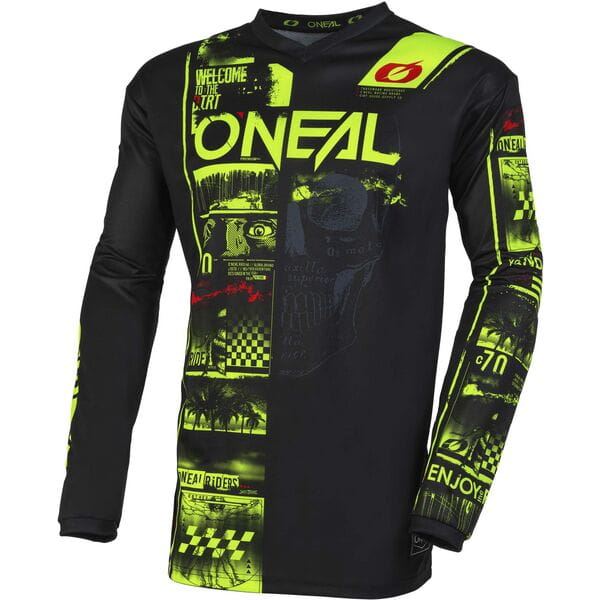 O'Neal 2024 Motocross Combo Kit Element Attack Youth Neon Yellow Black