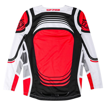 Troy Lee Designs 2025 Motocross GP PRO Youth Wavez Jersey Off White Red