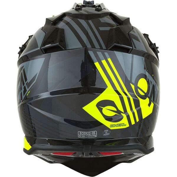 O'Neal 2024 Motocross Helmet 2SRS Rush Grey Yellow