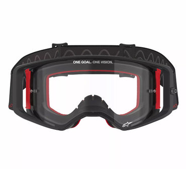 Alpinestars 2025 Goggles Supertech Corp Black Red Clear