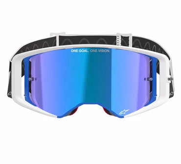 Alpinestars 2025 Goggles Supertech Corp Absolute Vision Blue Orange Mirror Blue