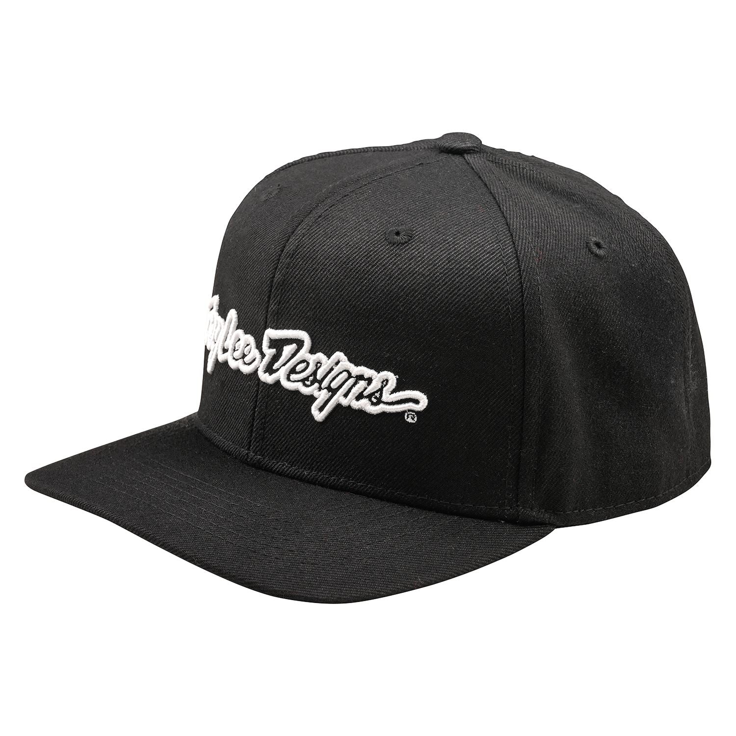 Troy Lee Designs Spring 2025 MX Signature Curved Snapback Cap Black