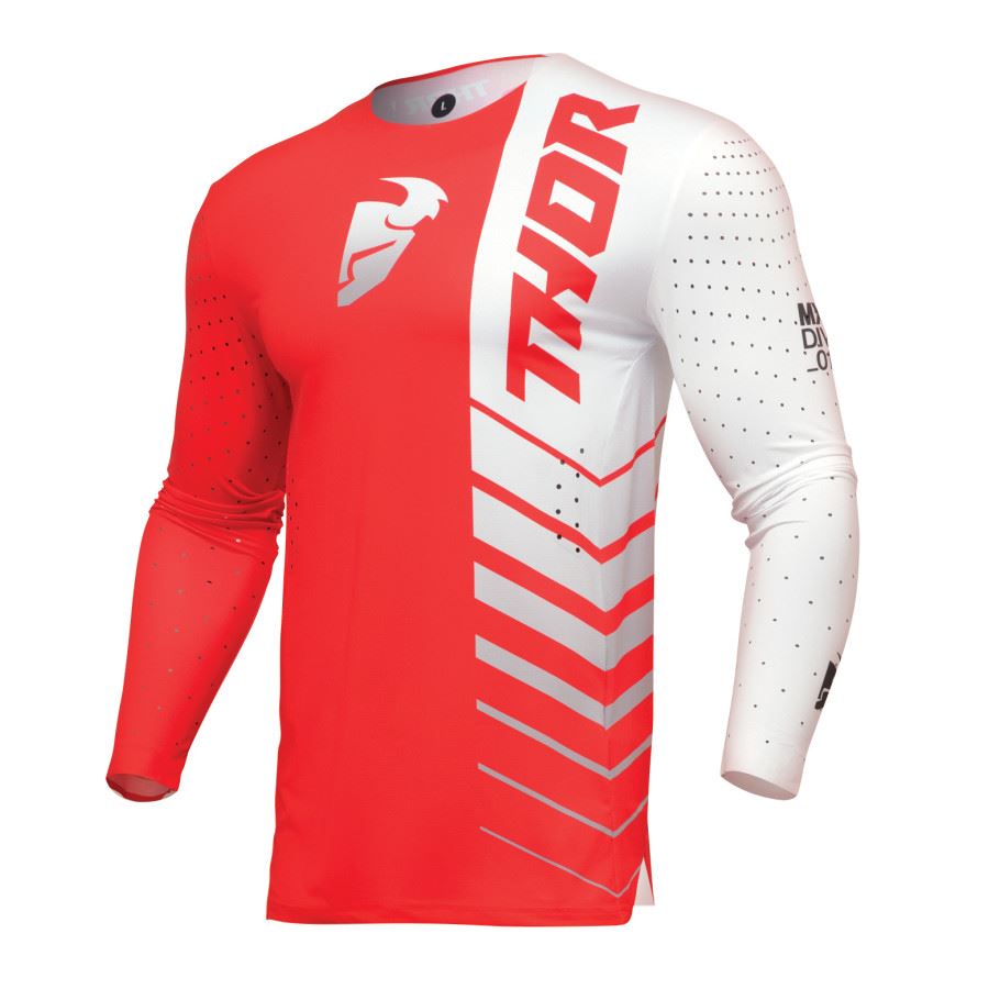 Thor Prime Analog Red White Motocross Jersey CLEARANCE