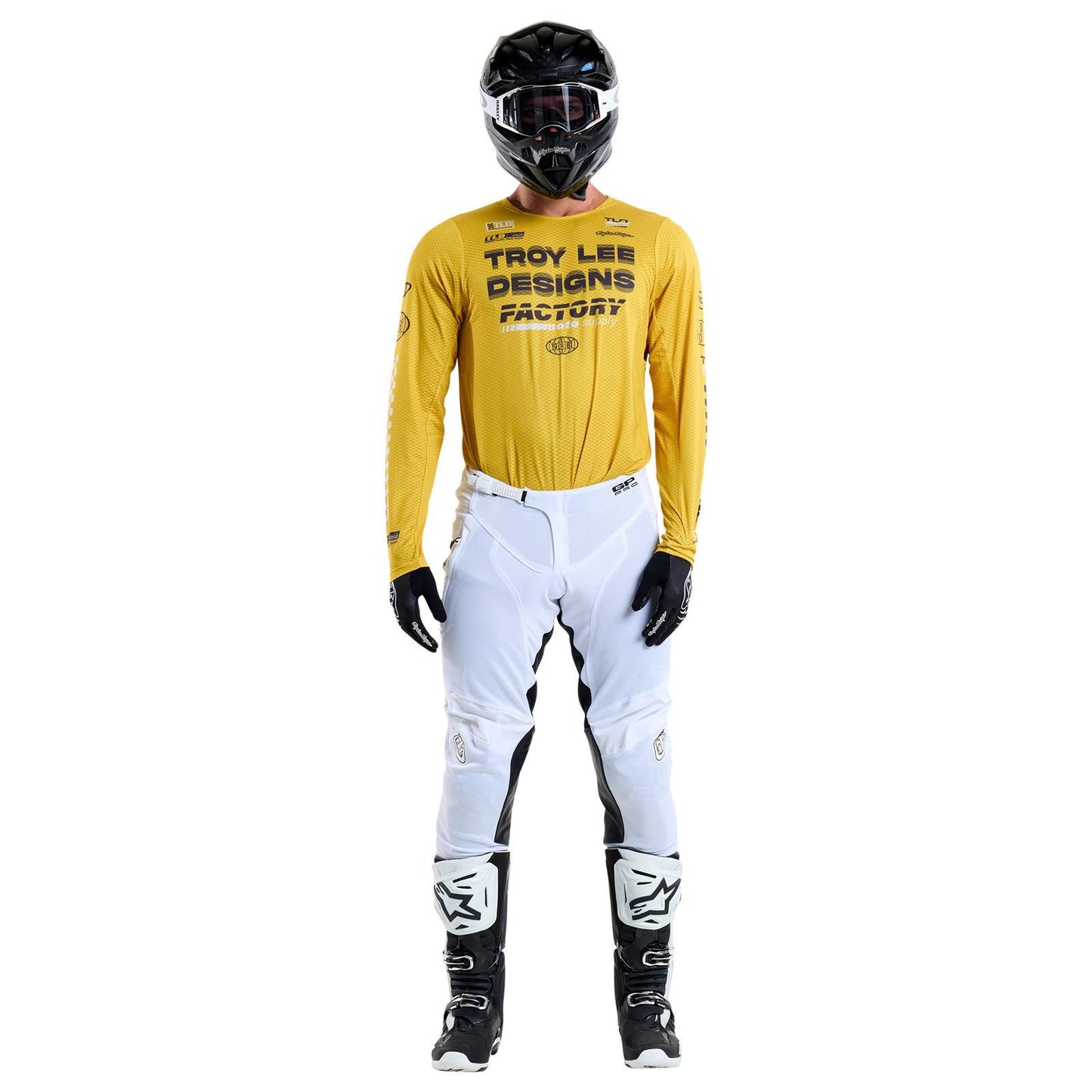 Troy Lee Designs Spring 2025 MX Combo Kit GP PRO AIR Factory Gold White