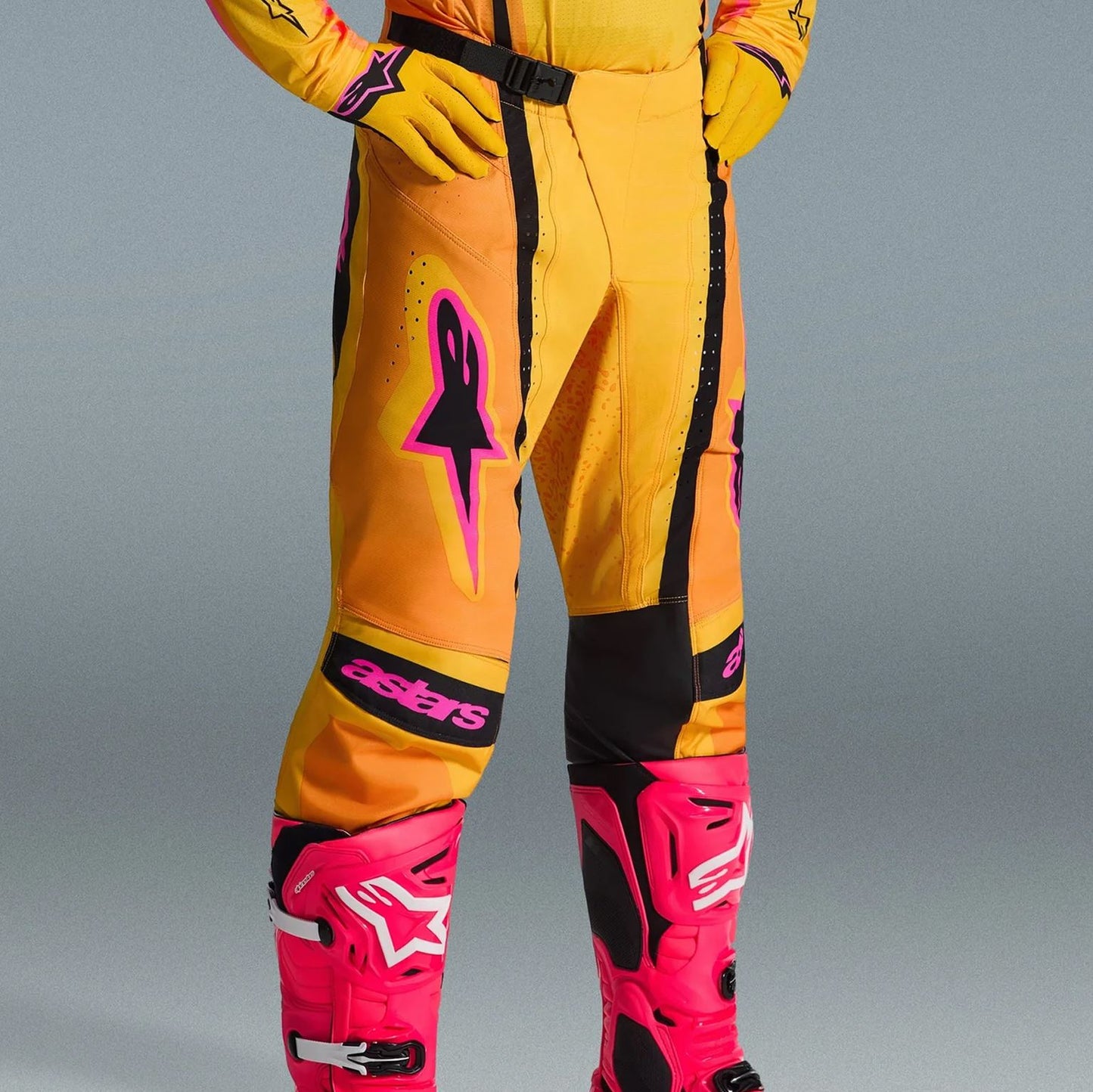 Alpinestars 2026 Techstar Nomur Motocross Pants Orange Yellow Pink