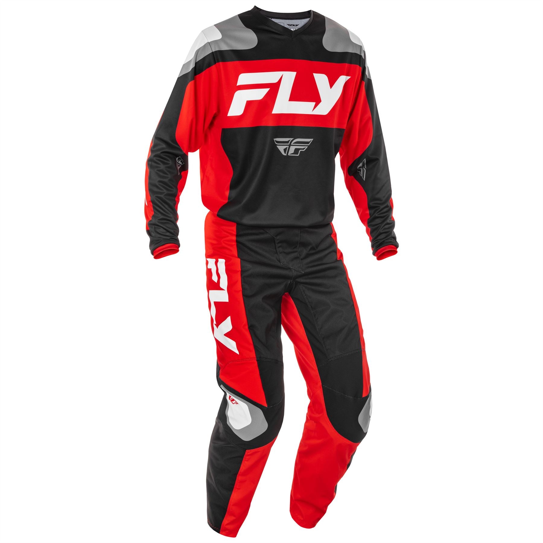 Fly Racing 2025 Motocross Combo Kit F-16 Black Red White