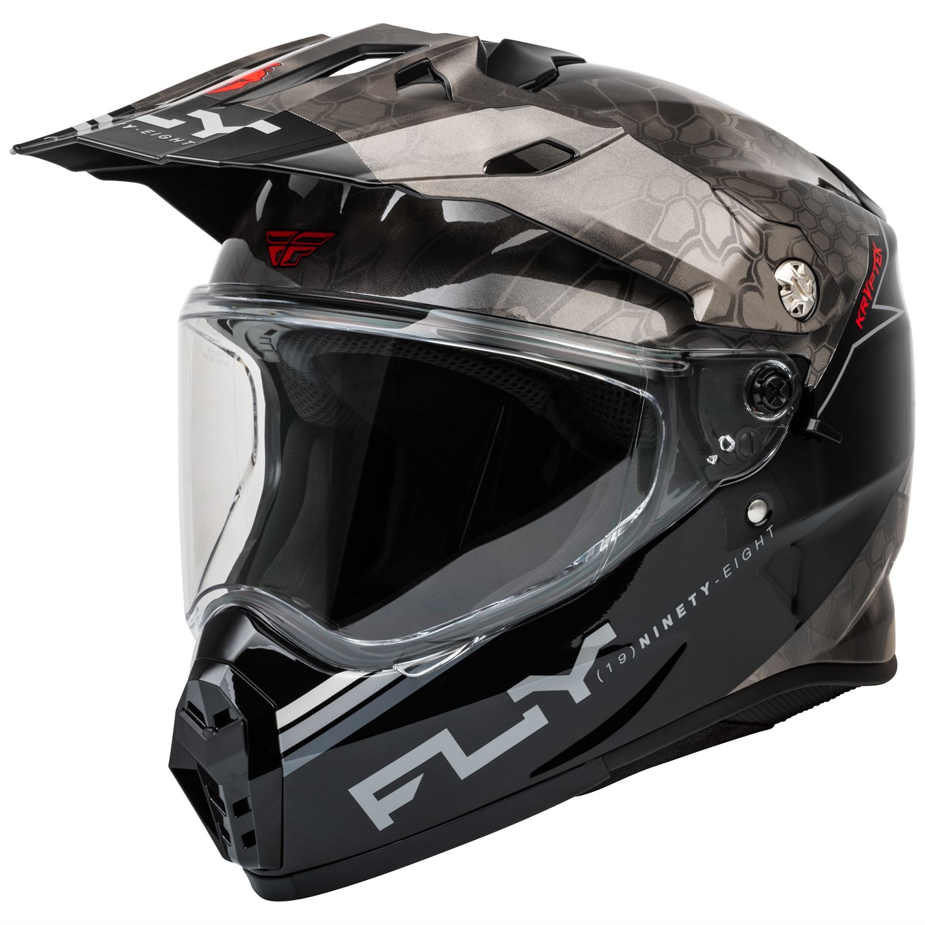 Fly Racing 2025 Trekker Kryptek Conceal Motocross Helmet Black Grey White