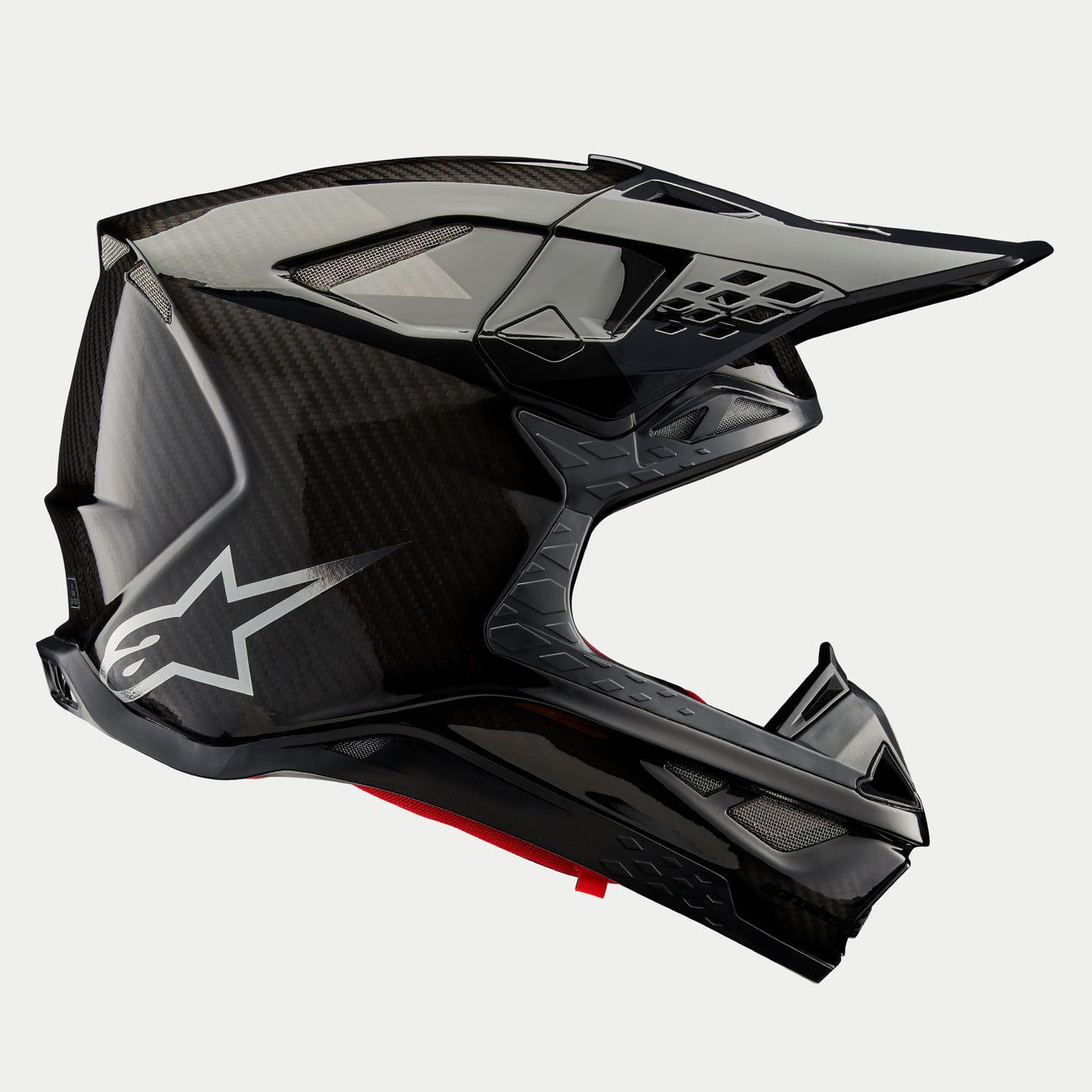 Alpinestars 2024 Supertech SM10 Fame Black Carbon Motocross Helmet