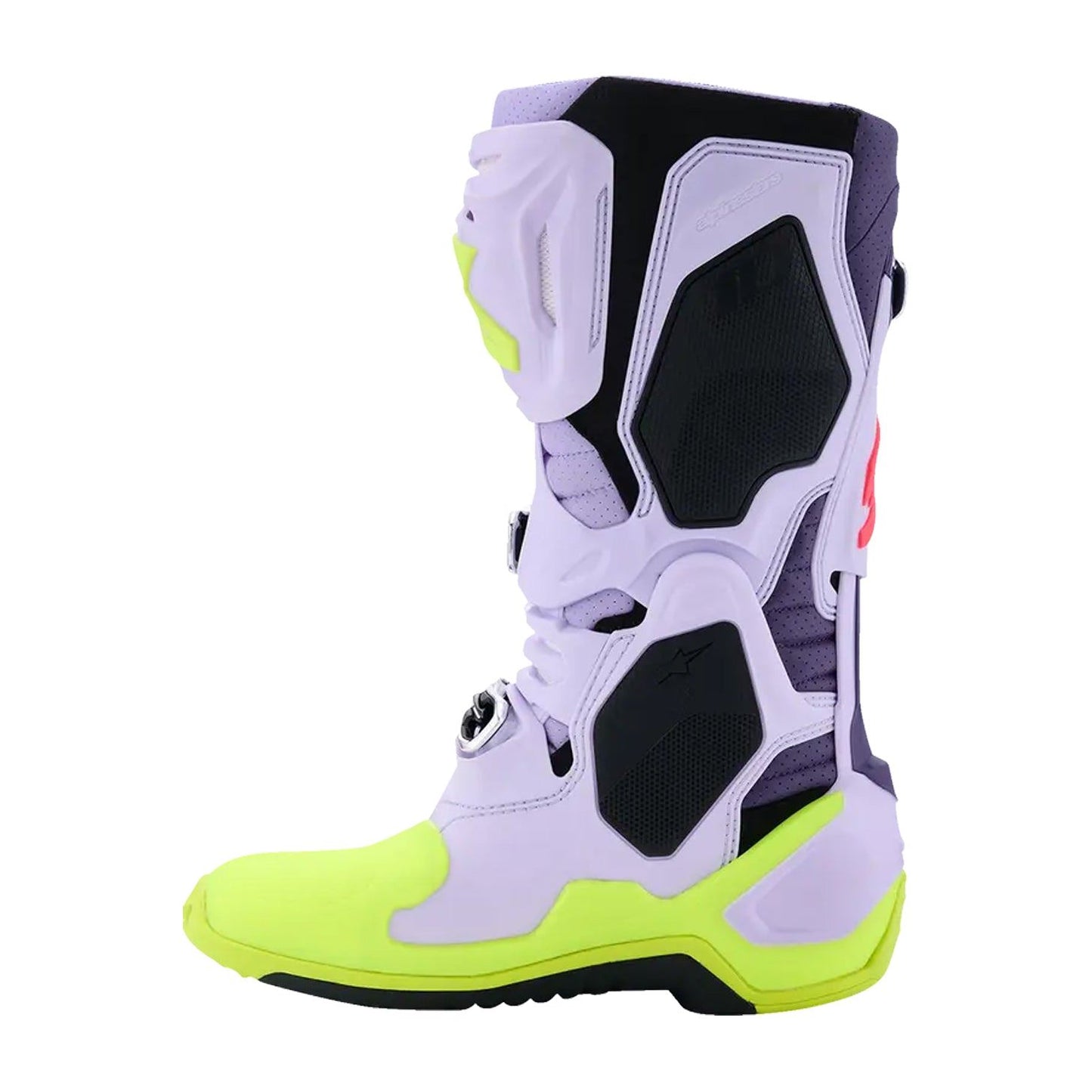 Alpinestars 2026 Tech 10 Supervented MX Boots Purple Yellow Flo Diva Pink