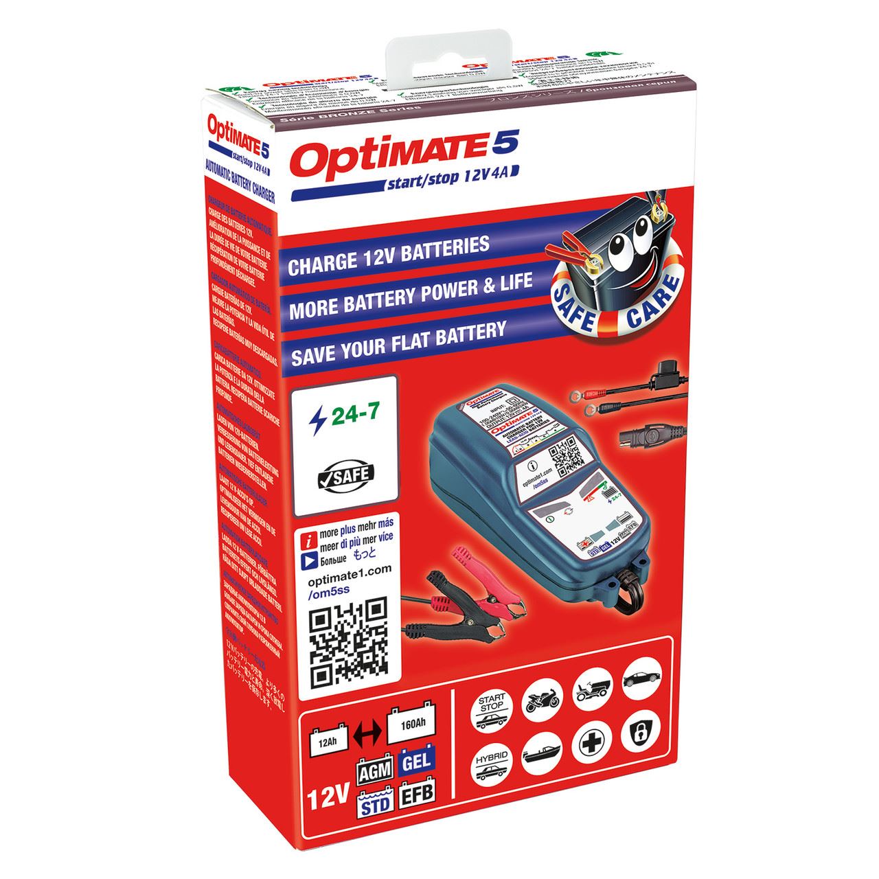 Optimate 5 Stop Start Bronze 4A 12V Battery Charger Optimiser