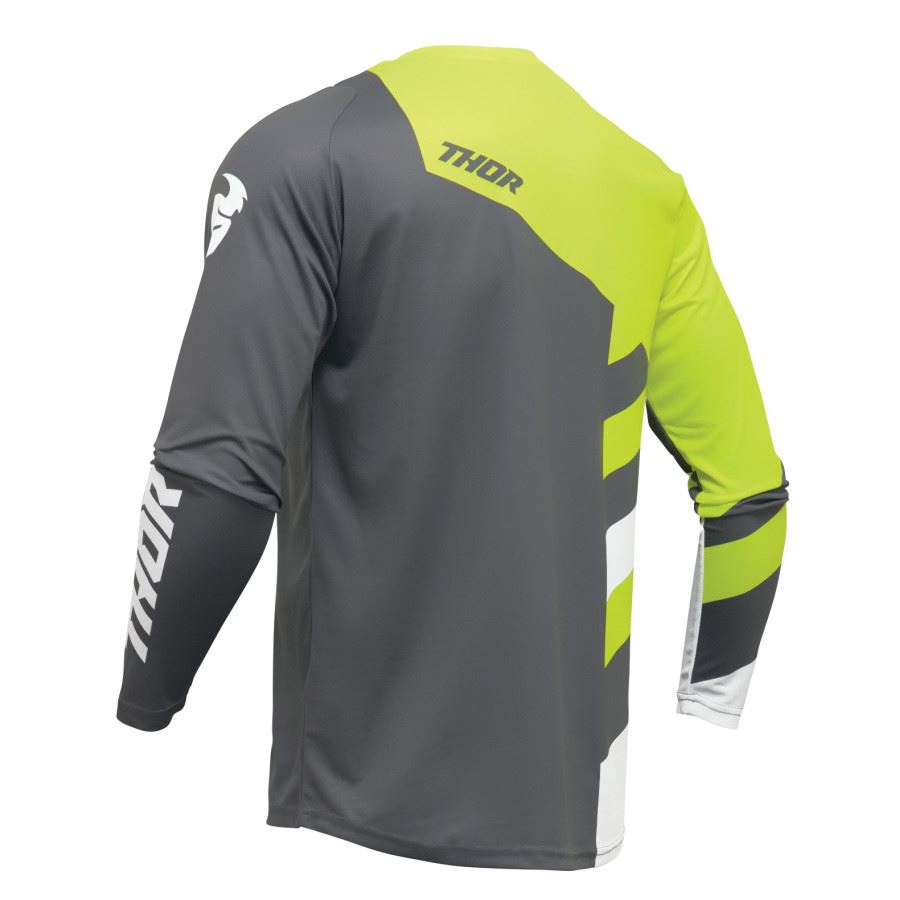 Thor 2025 Sector Checker Charcoal Acid Motocross Jersey