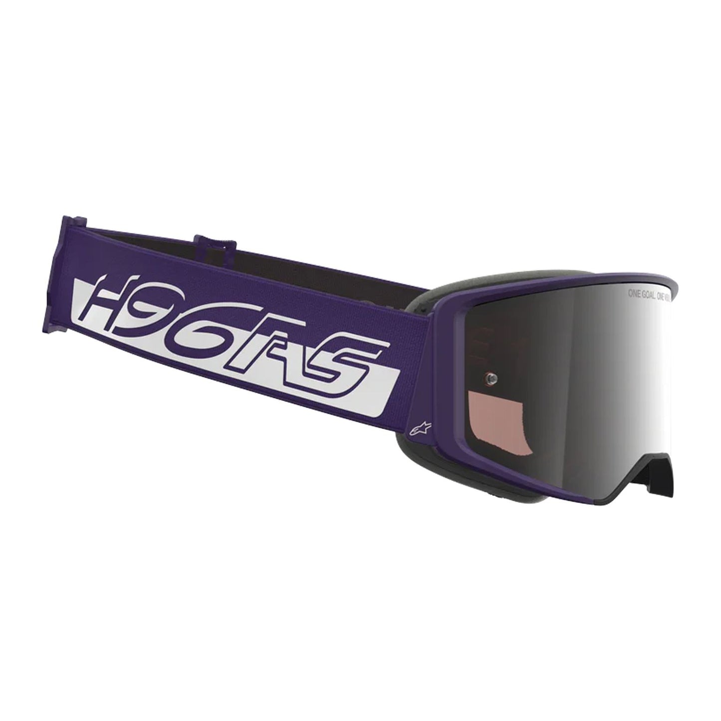 Alpinestars 2026 Supertech Hunter Lawrence Signature Motocross Goggles Purple White Mirror Silver One Size
