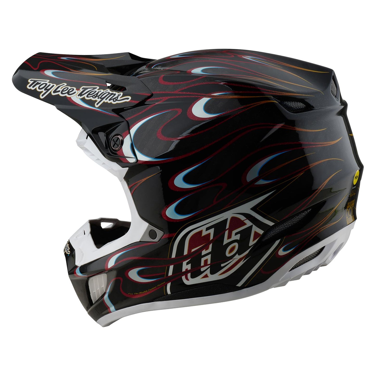 Troy Lee Designs Spring 2025 MX Helmet SE5 Carbon Torched Black Red