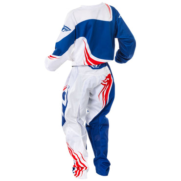 Fly Racing 2025 Motocross Combo Kit F-16 Youth Red White Blue