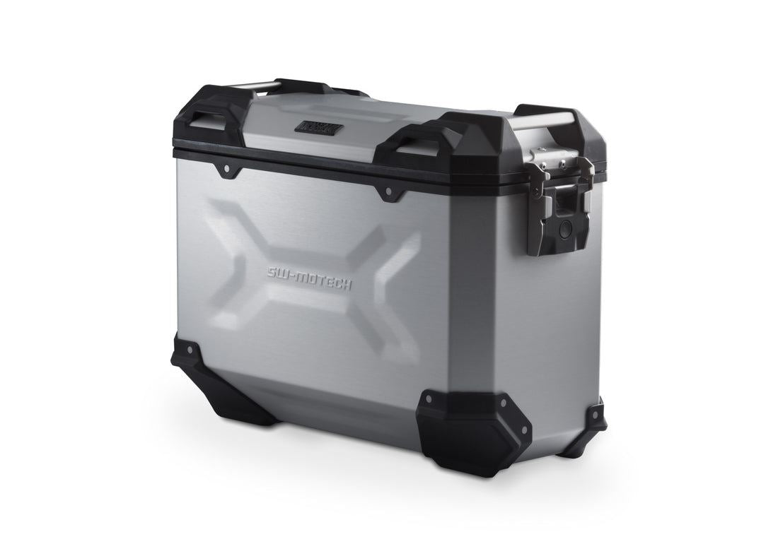 SW-Motech TRAX ADV Right Side Motorcycle Case Aluminum 37 Litre Silver
