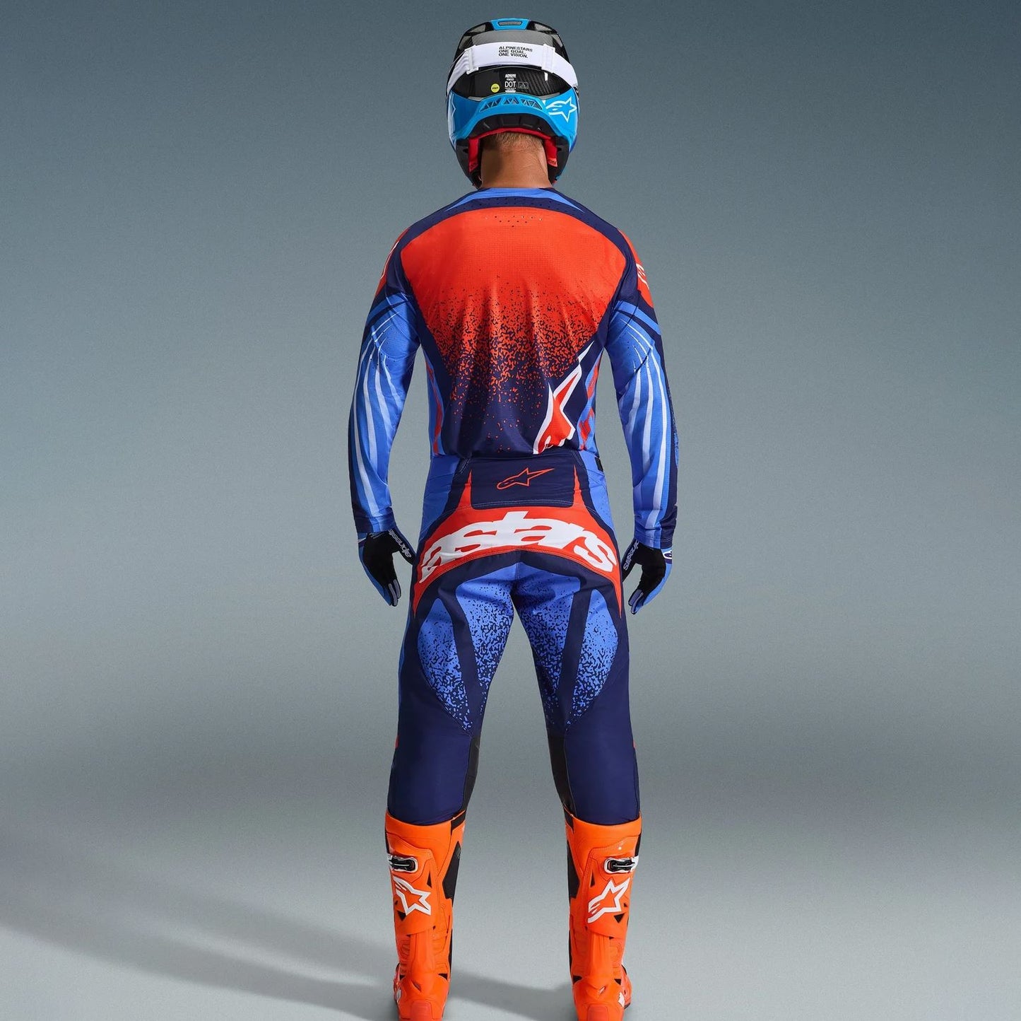Alpinestars 2026 Techstar Nomur Motocross Combo Kit Dark Navy Orange Ucla Blue