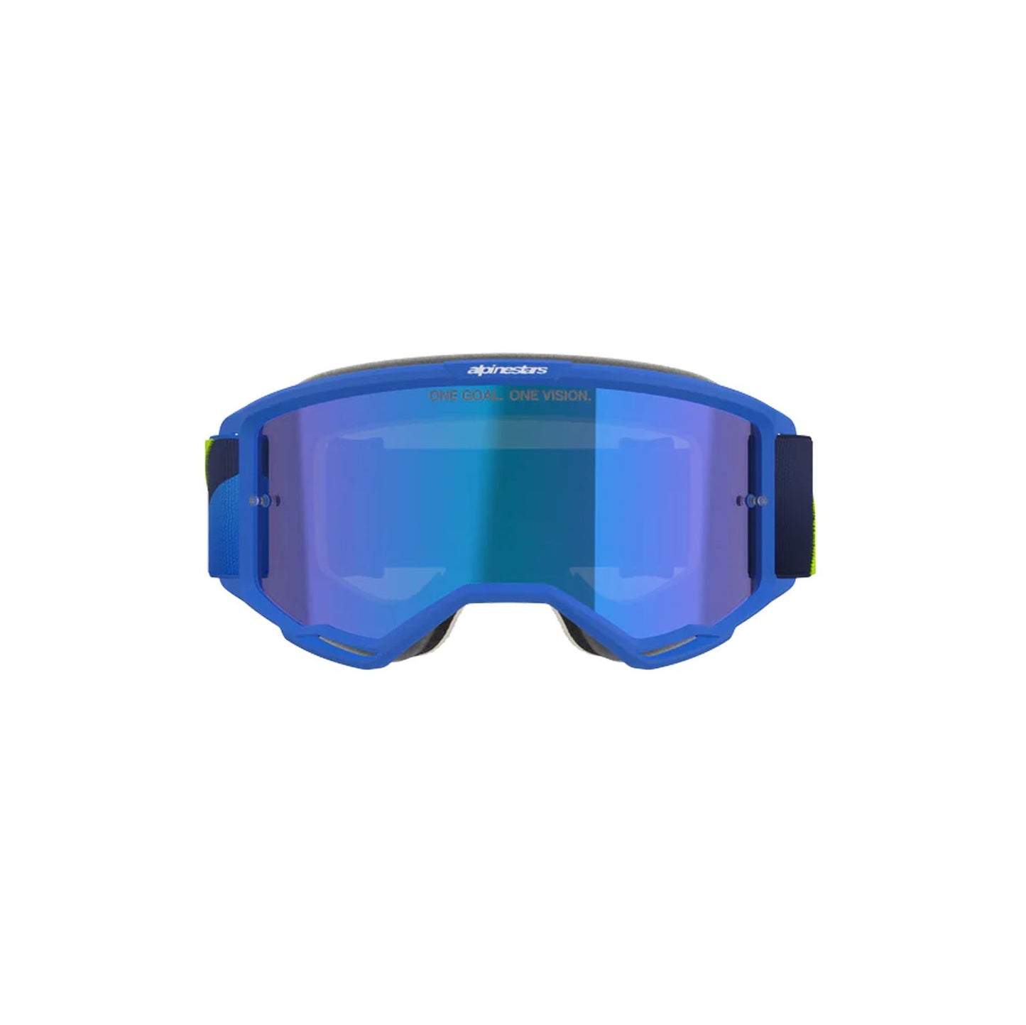 Alpinestars 2026 Vision 5 Corp Motocross Goggles Blue Yellow Flo Mirror Blue One Size