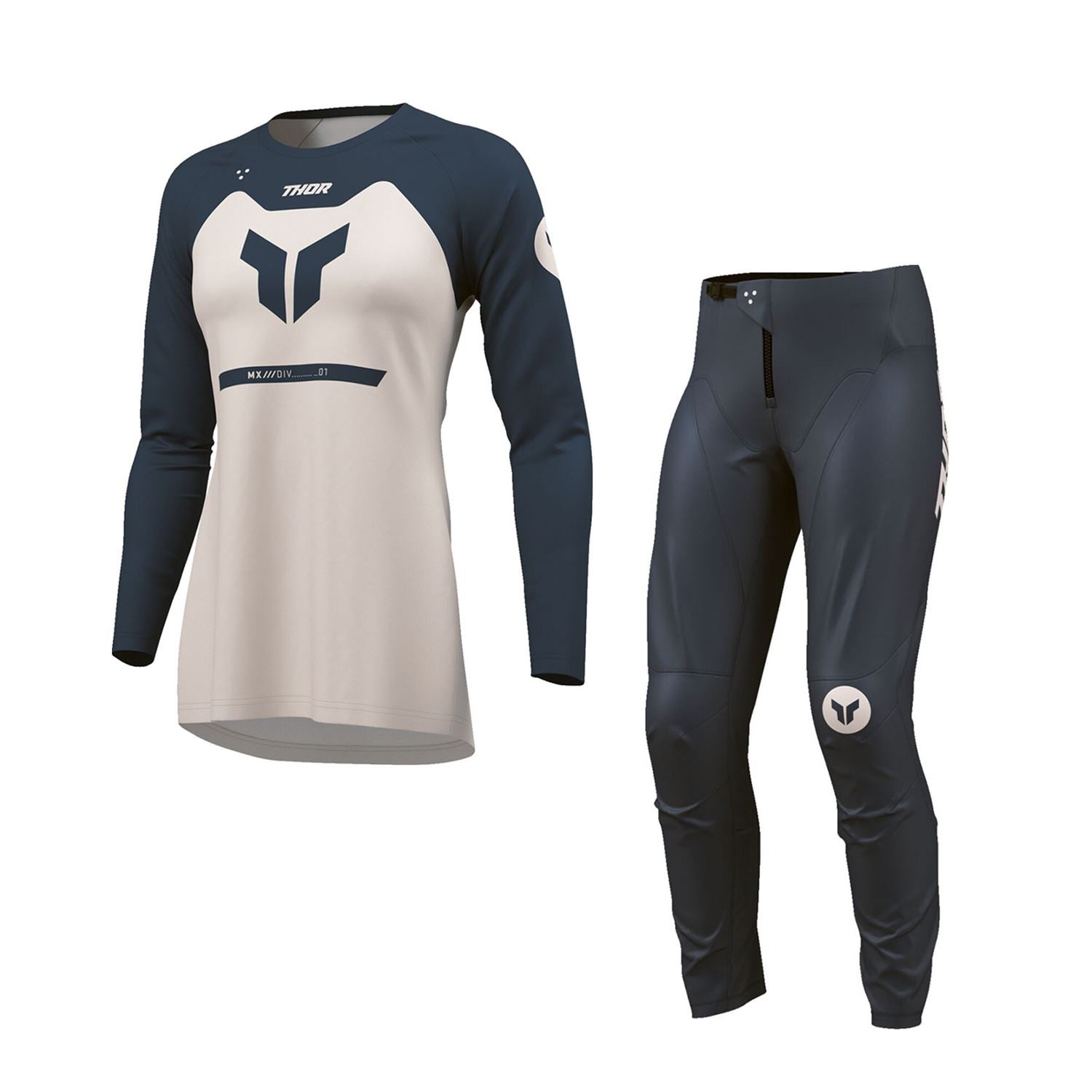 Thor 2026 Womens Ridemode Menace Midnight Grey MX Combo Kit