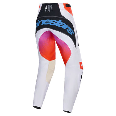 Alpinestars 2026 Techstar Knif Motocross Pants Light Grey Orange Flo Black