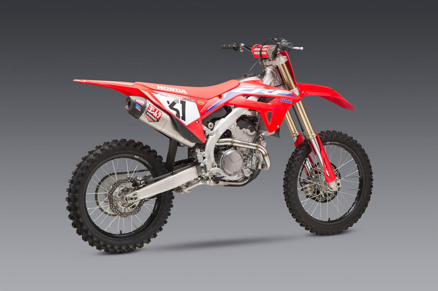 Yoshimura RS-12 Full Exhaust System Stainless Steel Carbon Cap For Honda CRF 250R 2022-2023