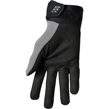 Thor 2025 Youth Spectrum Grey Black Mint Motocross Gloves