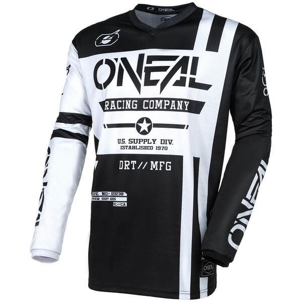 O'Neal 2025 Motocross Jersey Element Warhawk Black White
