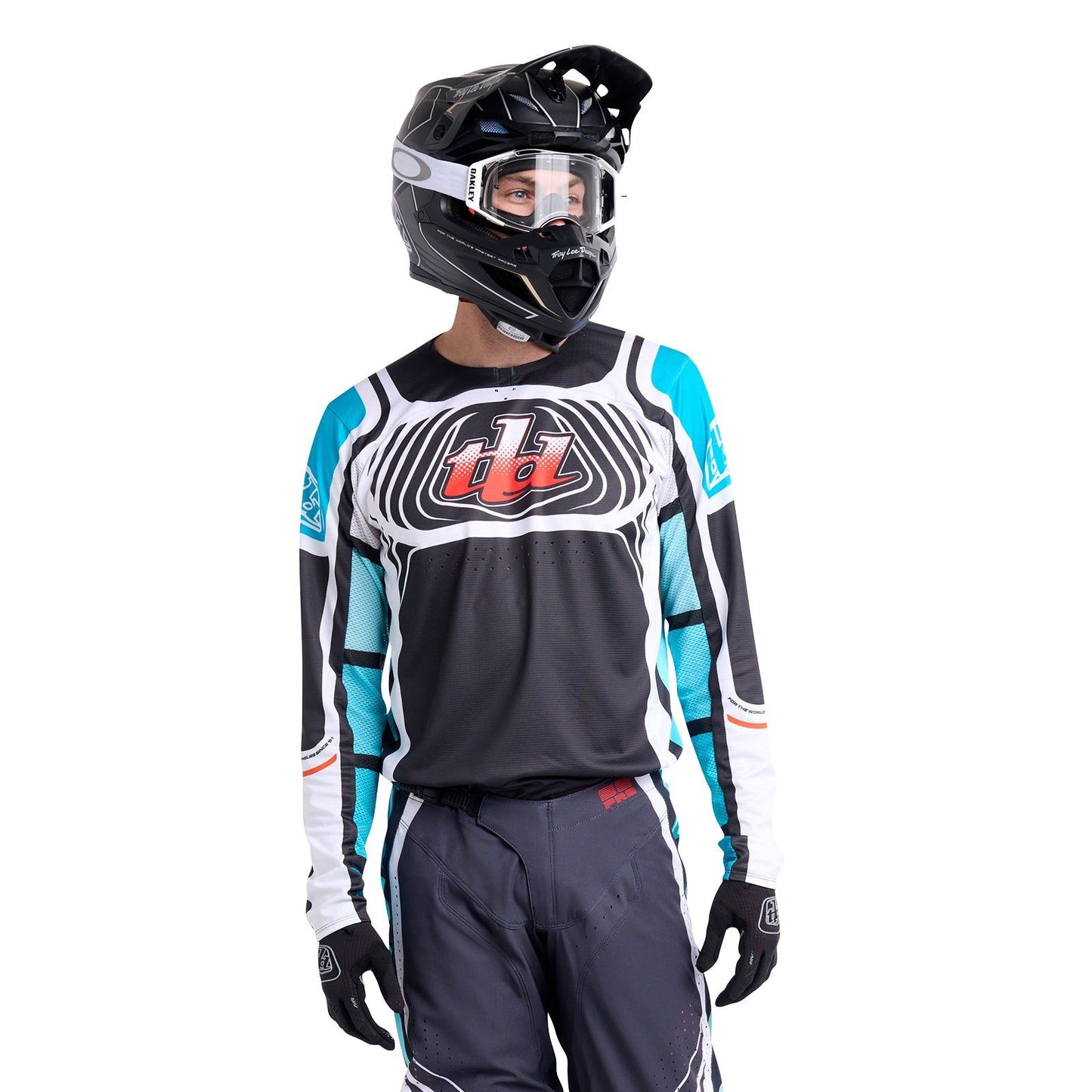 Troy Lee Designs 2025 Motocross SE PRO Wavez Jersey Phantom Turquoise