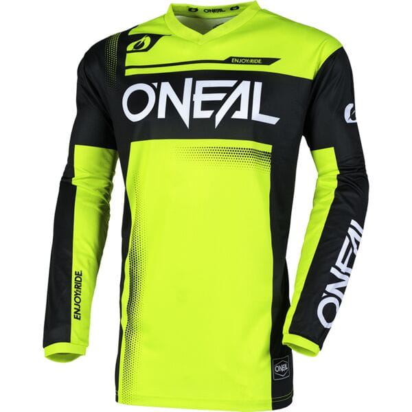 O'Neal 2025 Motocross Jersey Element Racewear Black Neon Yellow