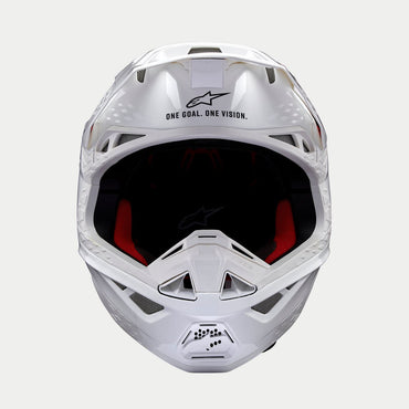 Alpinestars 2024 Supertech SM10 Solid White Glossy Motocross Helmet