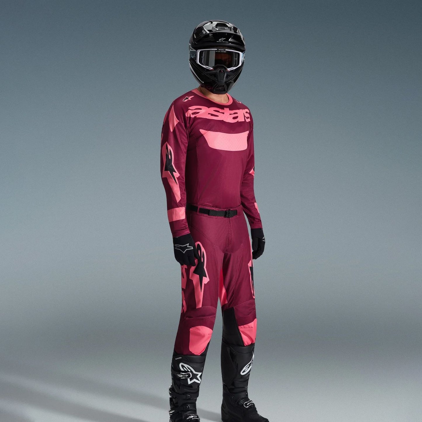 Alpinestars 2026 Racer Riway Motocross Combo Kit Dark Red Coral