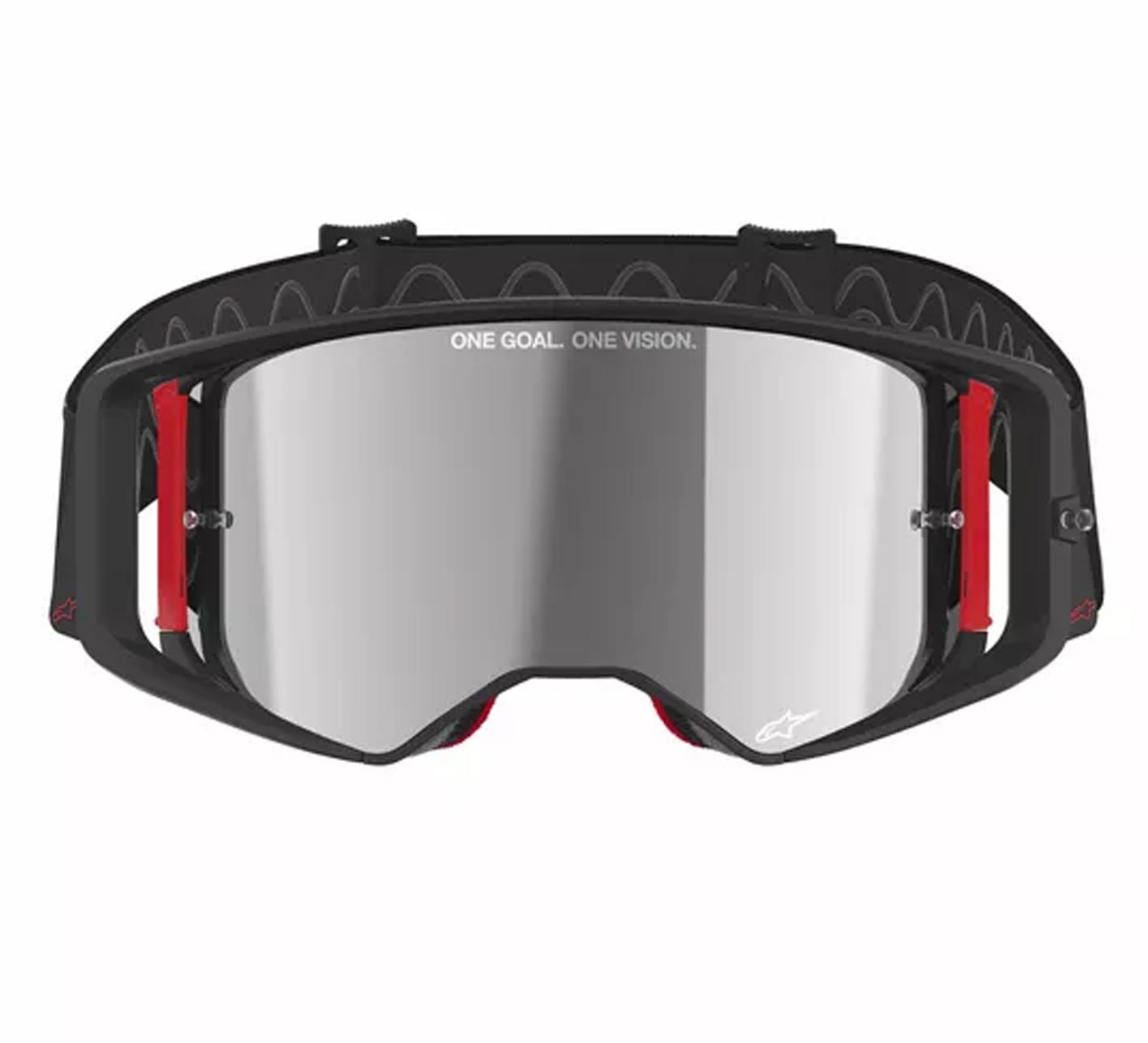 Alpinestars 2025 Goggles Supertech Corp Absolute Vision Black Red Mirror Silver